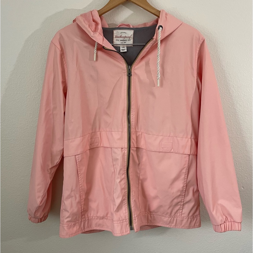 Weatherproof Vintage Women's Peach/Coral Rain Jacket Coat size L